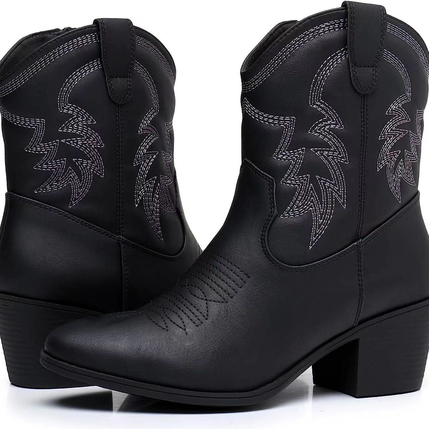 European And American Western Denim Boots