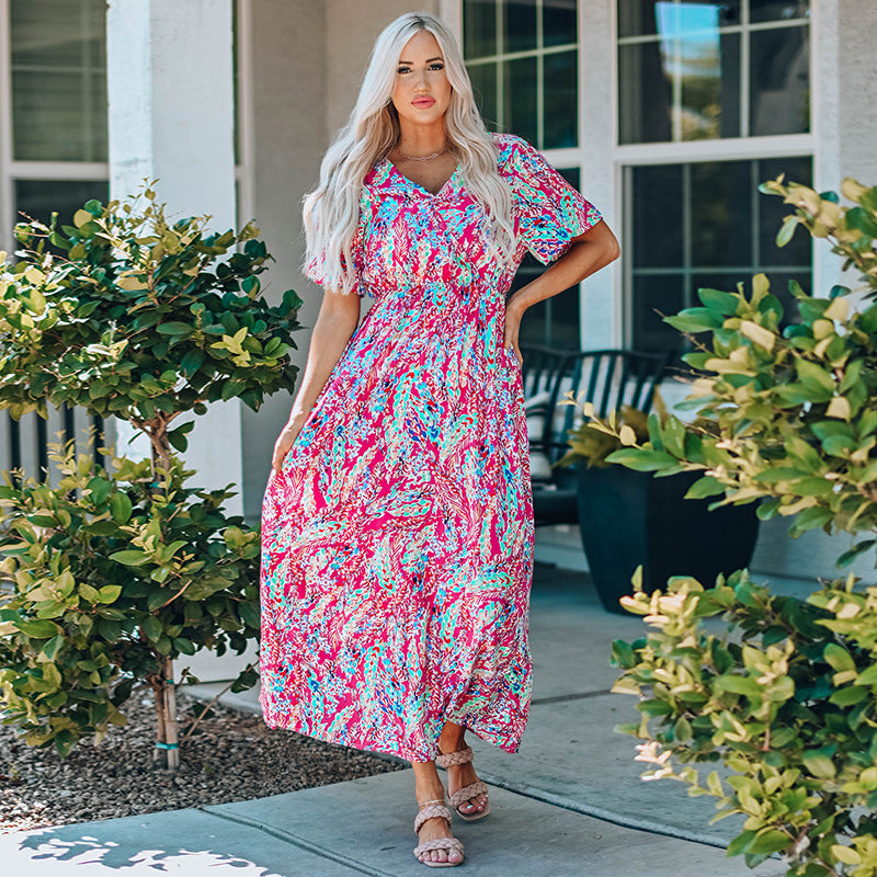 Summer Floral Skirt Women