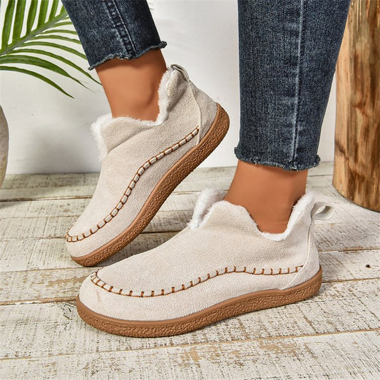 V-cut Cotton Shoes For Women