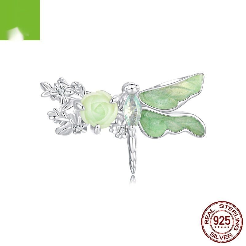 Green Flowers And Insects Series Bracelet