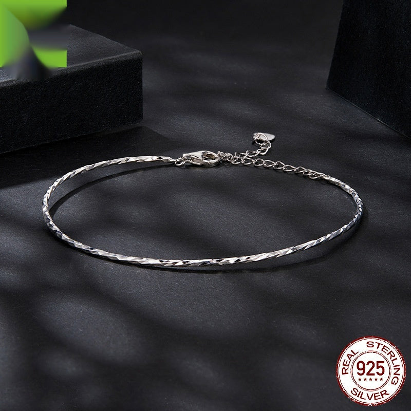 Sterling Silver White Gold Plated Bracelet For Women