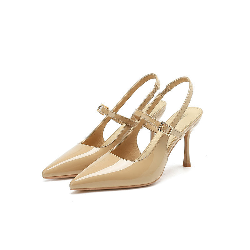 French Style High Heels Pointed Toe