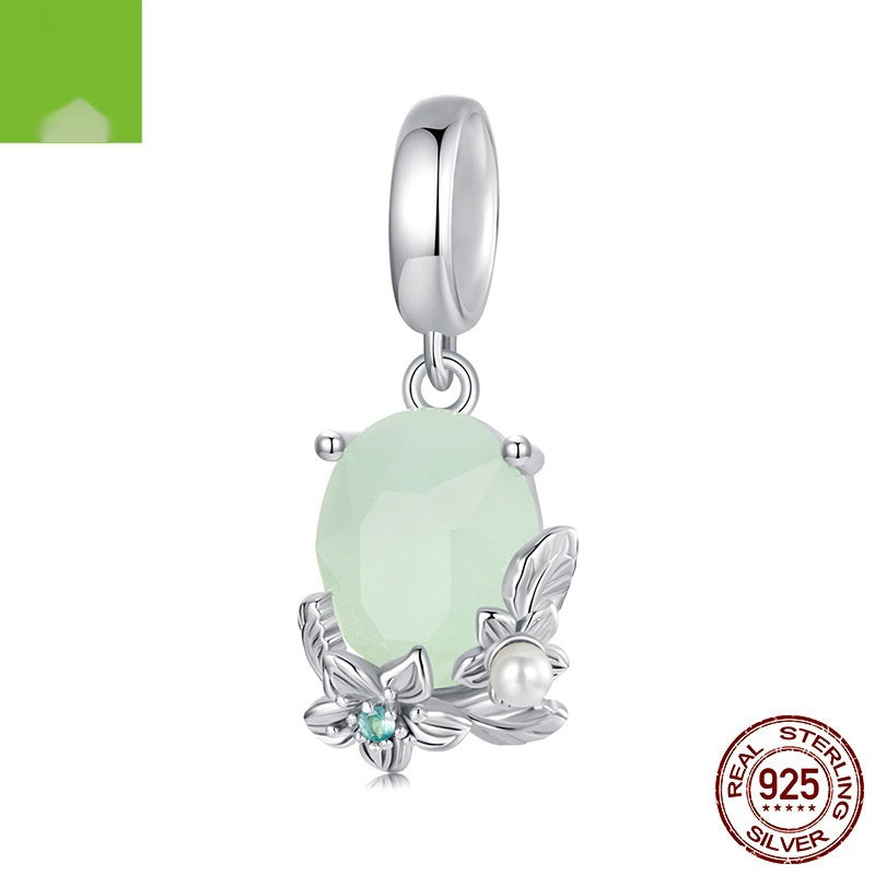 Green Flowers And Insects Series Bracelet