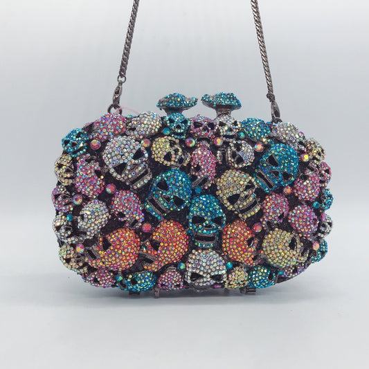 Skull Ghost Diamond European And American Style Clutch