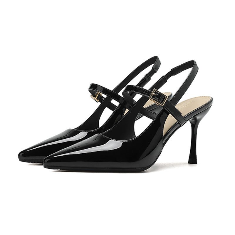 French Style High Heels Pointed Toe