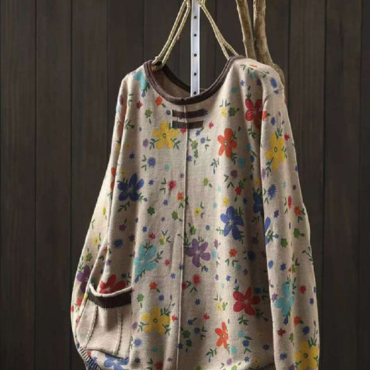 Artistic Retro Printing Sweater For Women