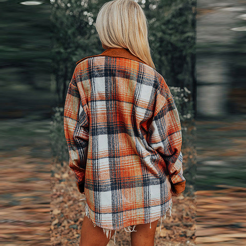 Autumn And Winter Shirt Coat For Women