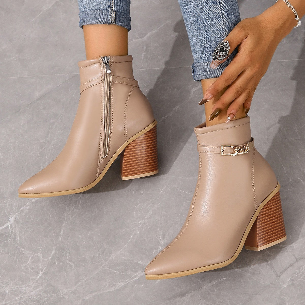 Women's High Heel Martin Boots