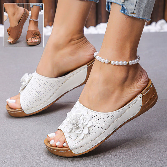 Flower Wedges Sandals