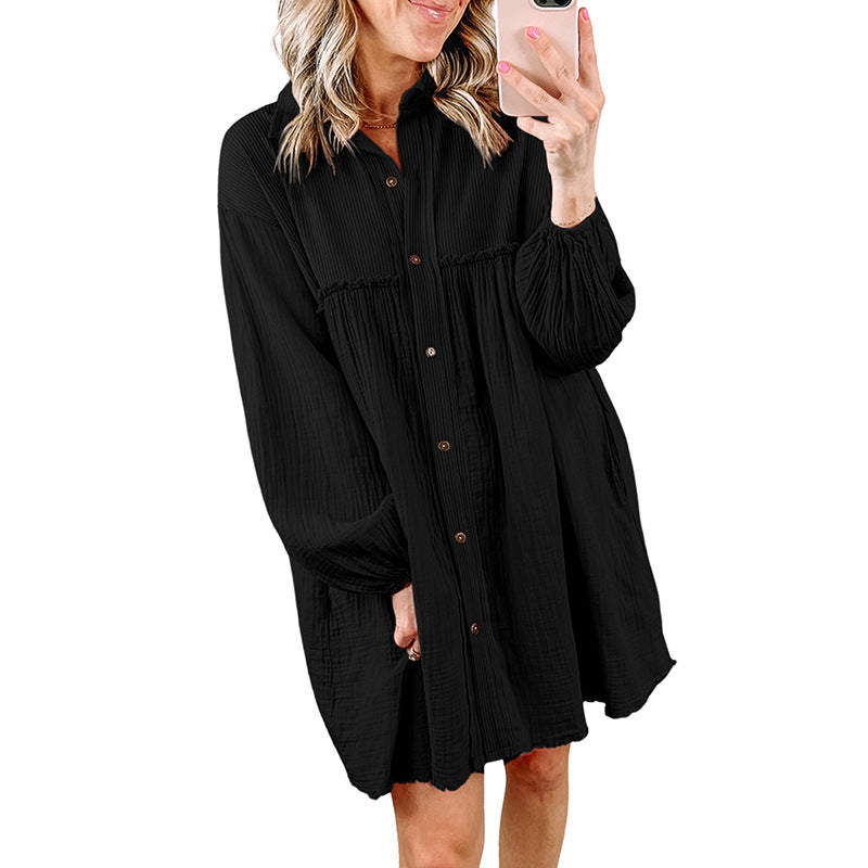 Thin Patchwork Sleeve Dress