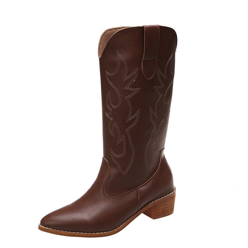 Retro V Cut Knee Knight Boots