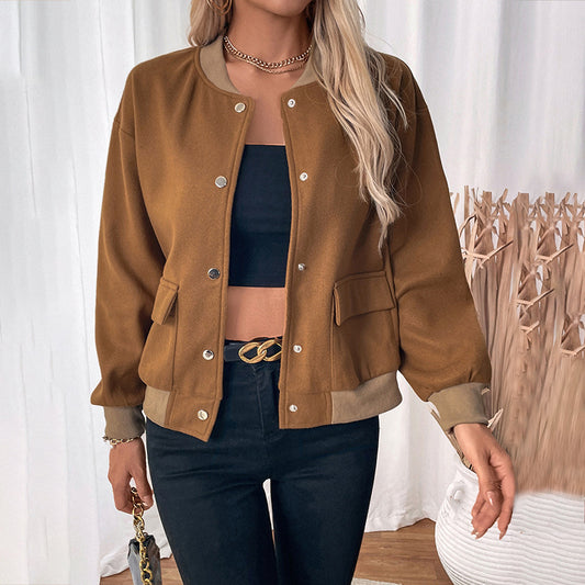 Women's Pocket Half-turtleneck Jacket