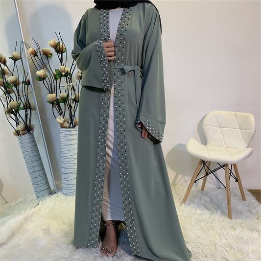 Beaded Lace Up Cardigan Robe