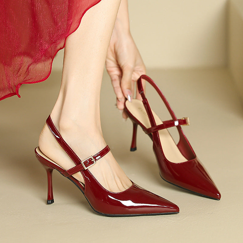 French Style High Heels Pointed Toe