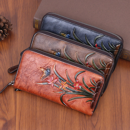 Retro Style Multiple Card Long Clutch
