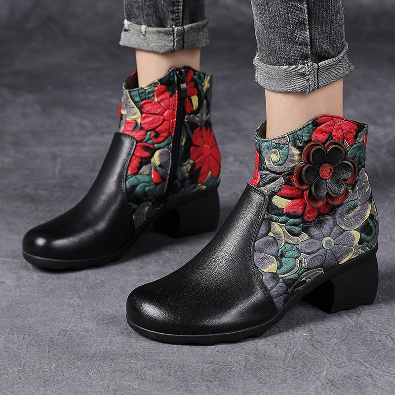 Simple Ethnic Comfortable Retro Boots