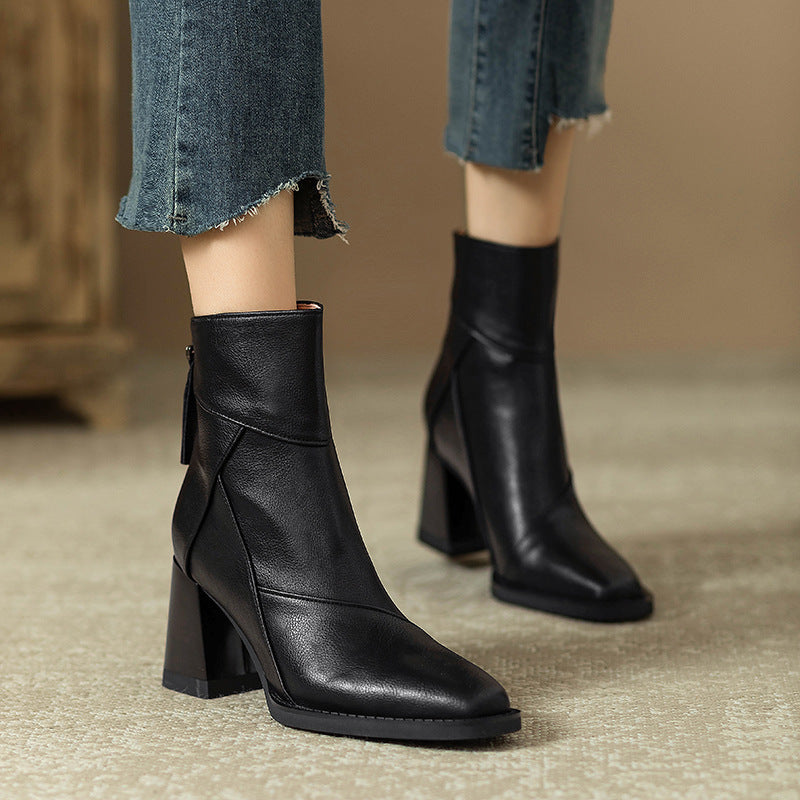 Women's Brown British Style Retro Shoes