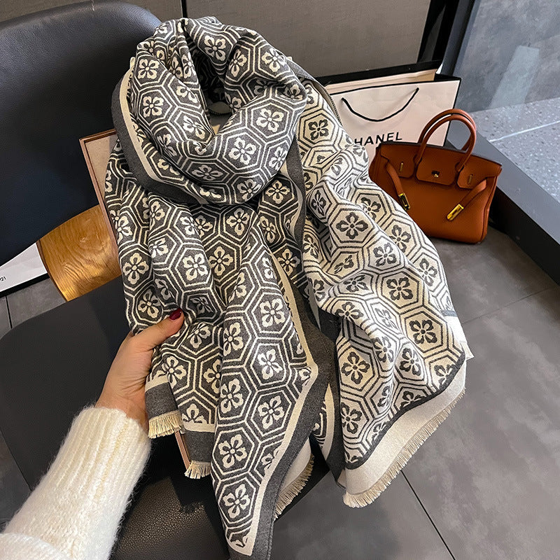 Cashmere Scarf Female Winter All-matching