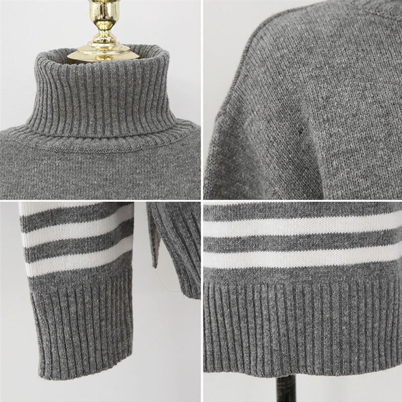Turtleneck Striped Sweater
