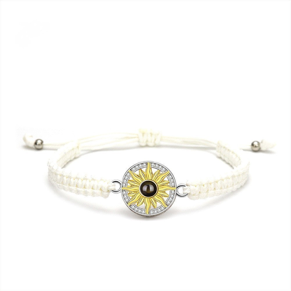 S925 Pure Silver Woven Projection Hand Rope