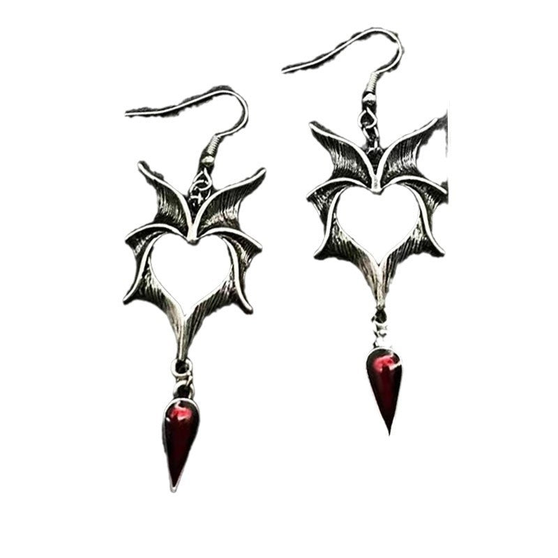 Vintage Oil Dripping Wings Earrings
