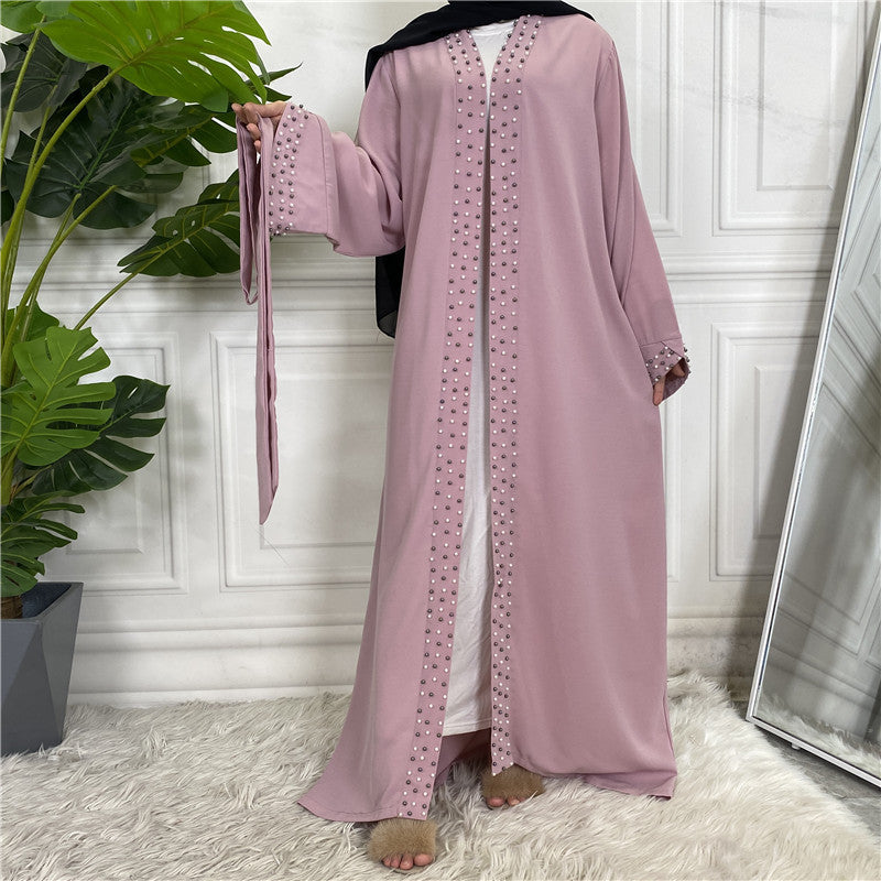 Beaded Lace Up Cardigan Robe