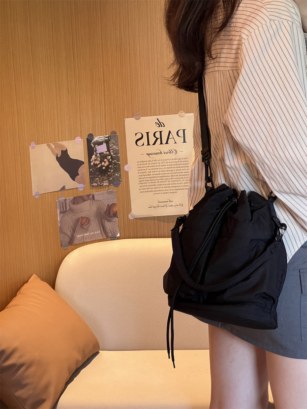 Multi-pocket Lightweight Bucket Bag