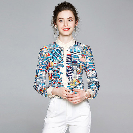 Women's Neck Printed Shirt
