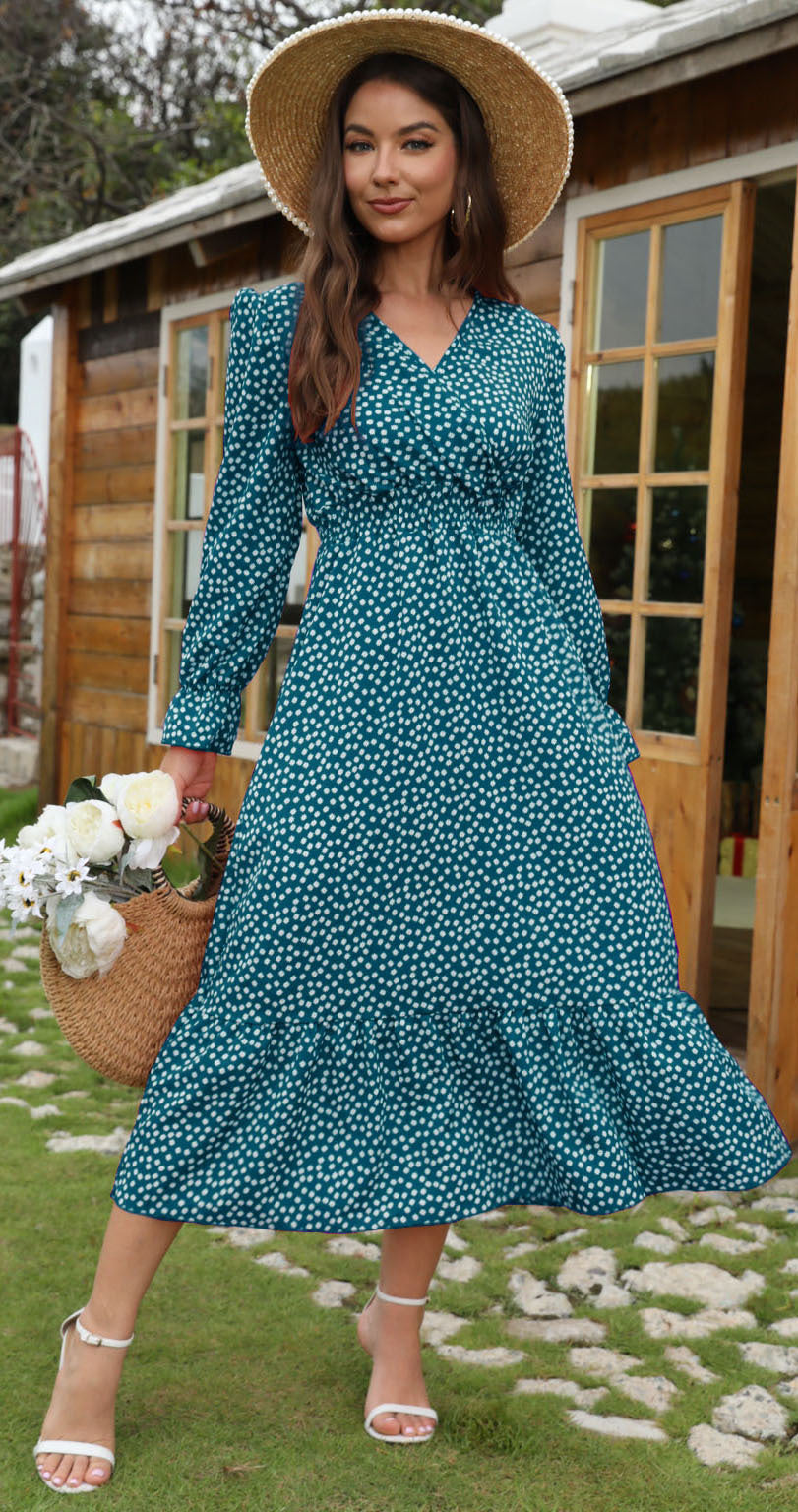 V-neck Vacation European And American Style Dress