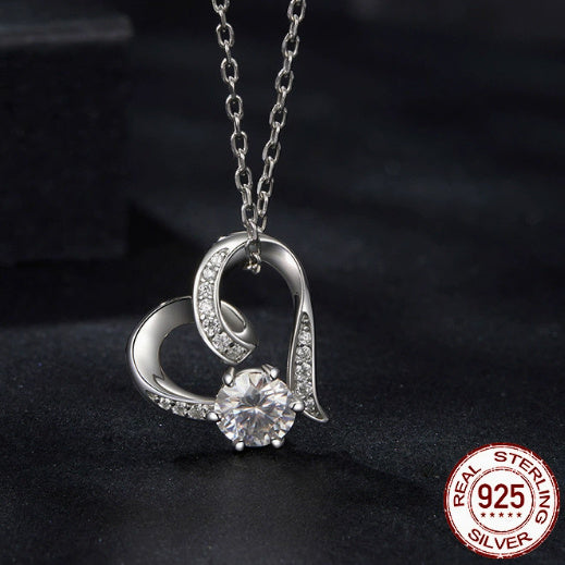 Sterling Silver Ring Moissanite Heart-shaped Jewelry