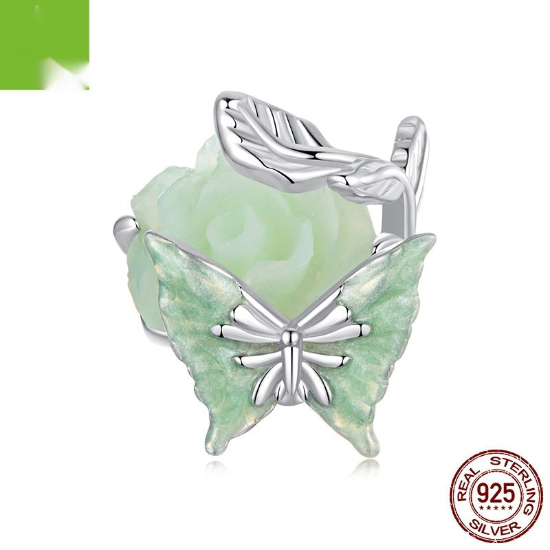 Green Flowers And Insects Series Bracelet