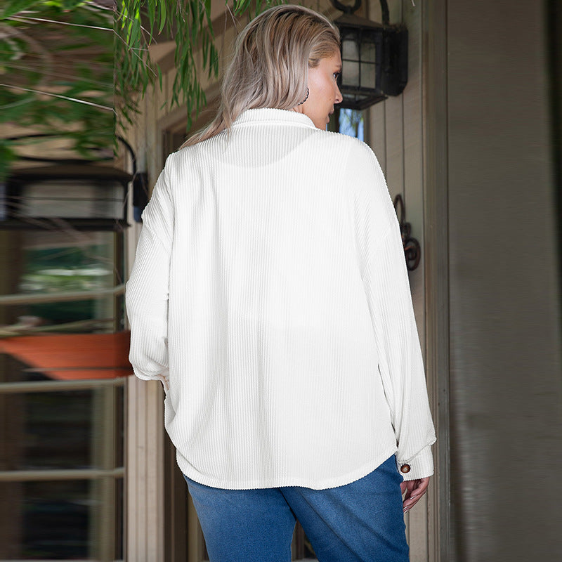 Loose Casual Texture Long Sleeve Jacket