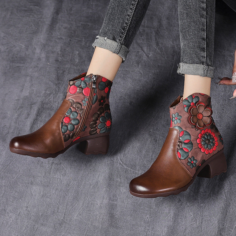 Simple Ethnic Comfortable Retro Boots