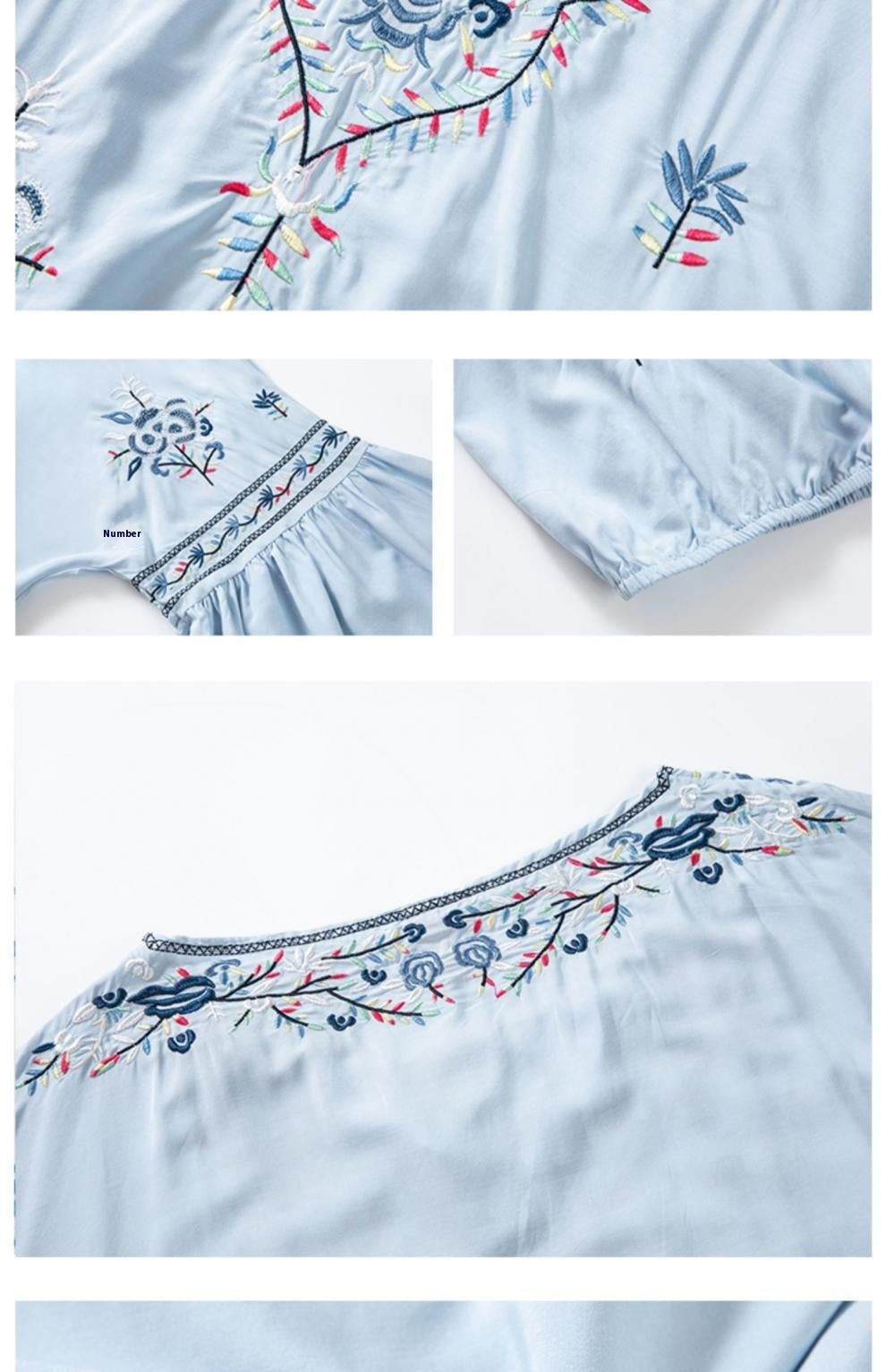 Women's Bohemian V-neck Lace-up Top
