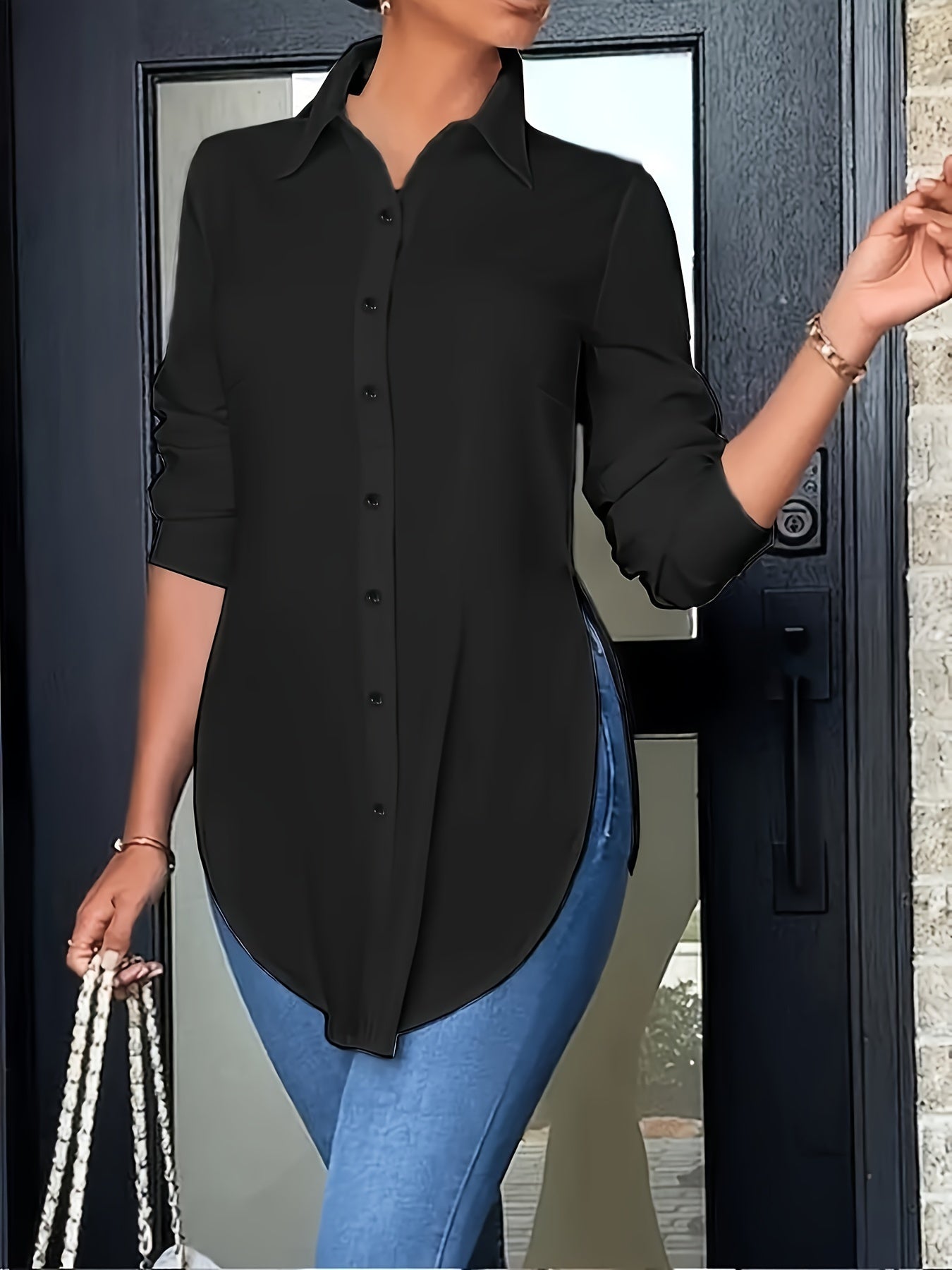 Long And Simple Casual Shirts