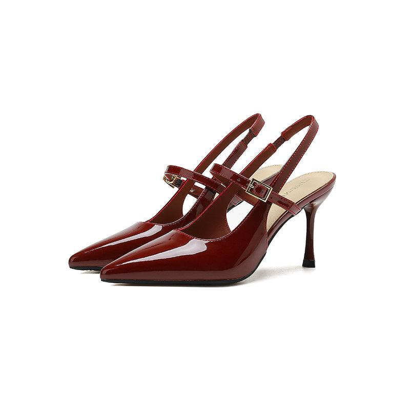 French Style High Heels Pointed Toe