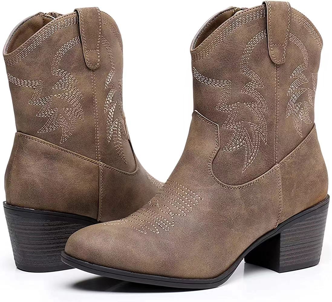 European And American Western Denim Boots