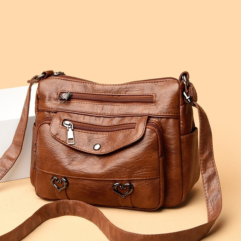 Retro Multi Pockets Crossbody Bag