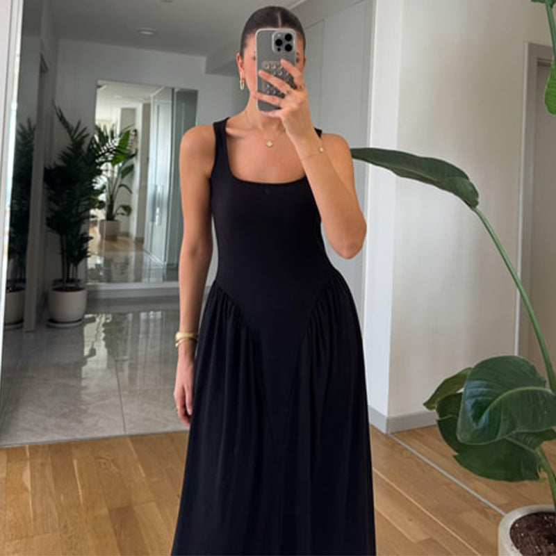 Women's Square Collar Slim Dress
