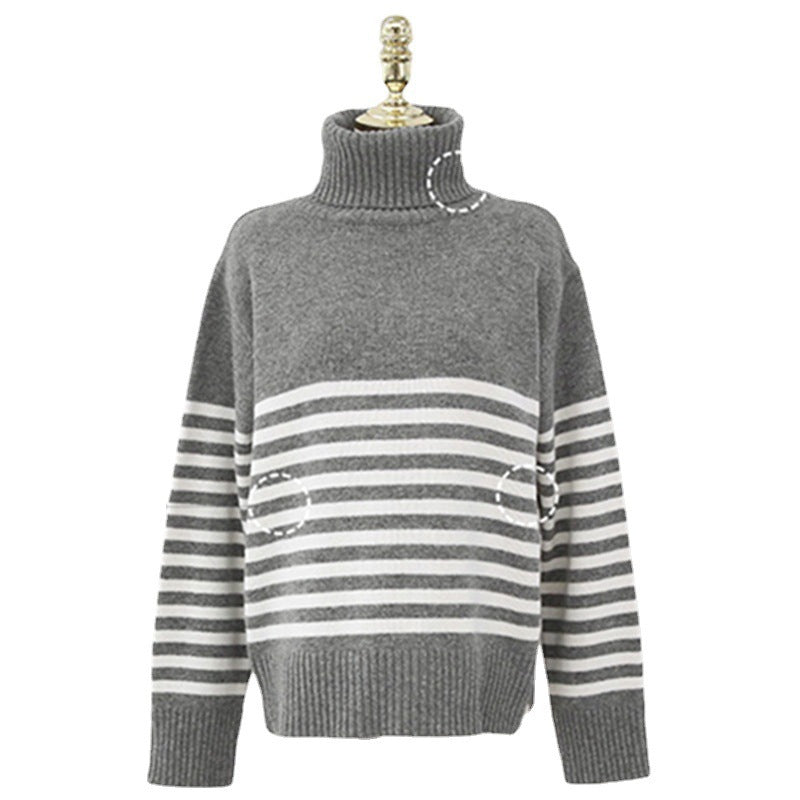 Turtleneck Striped Sweater