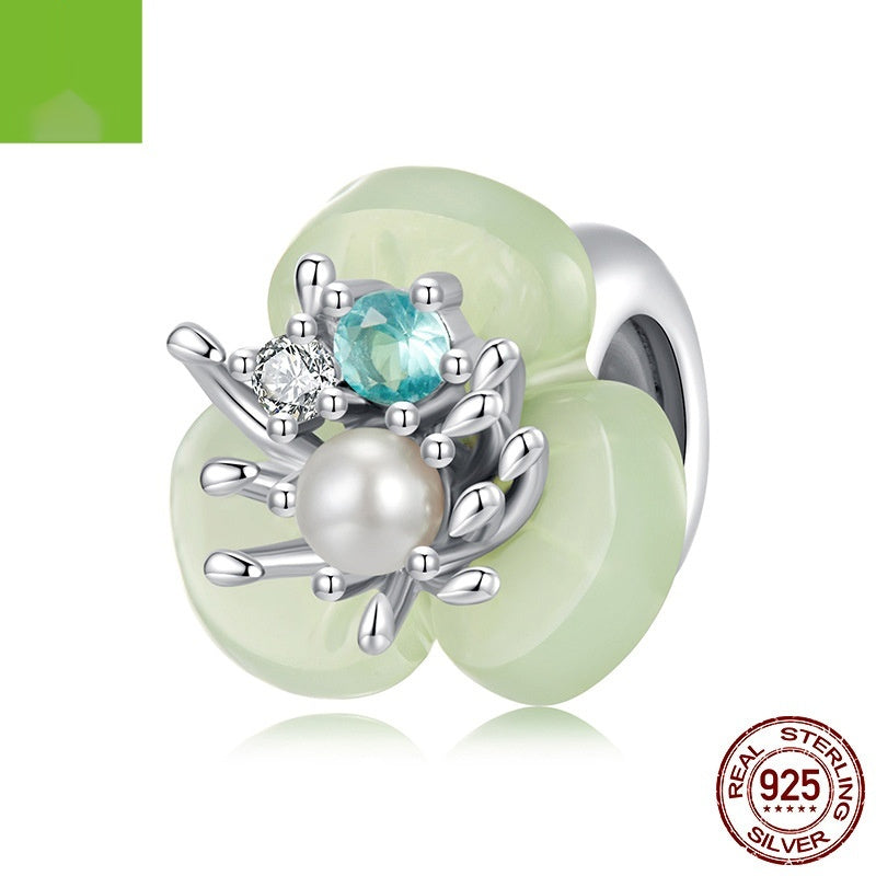 Green Flowers And Insects Series Bracelet