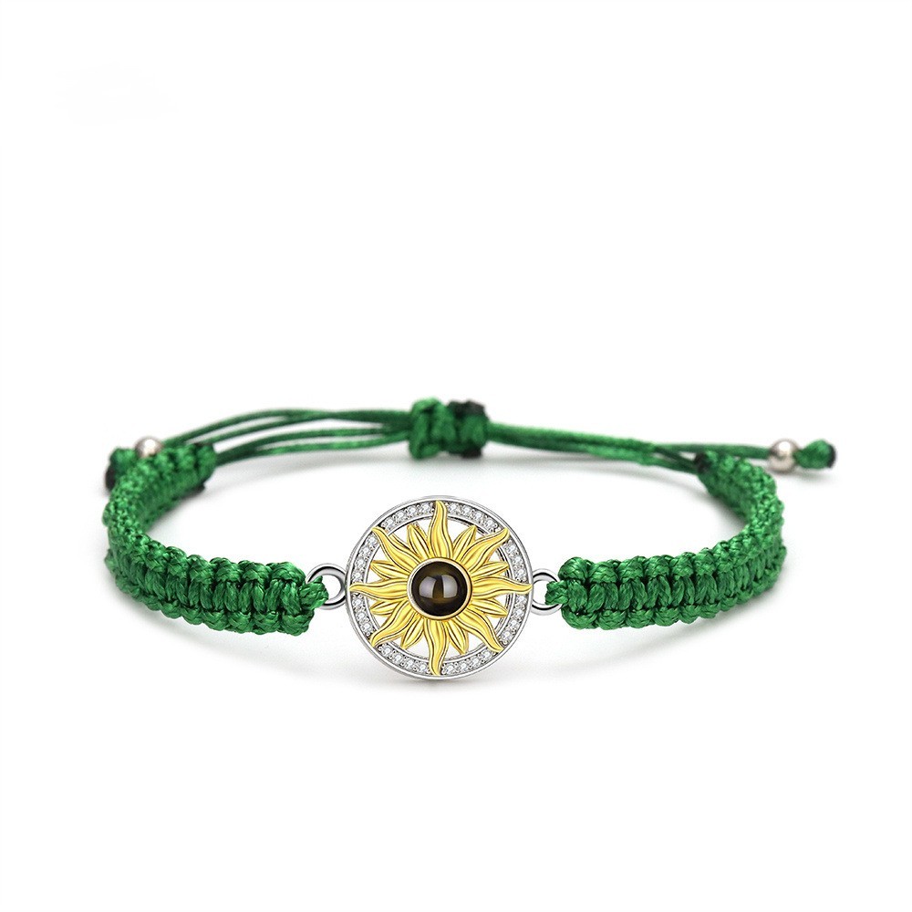 S925 Pure Silver Woven Projection Hand Rope