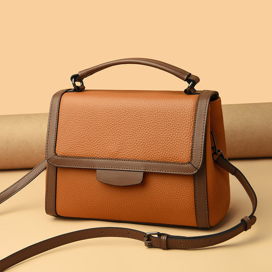 Soft Leather Textured Handbag