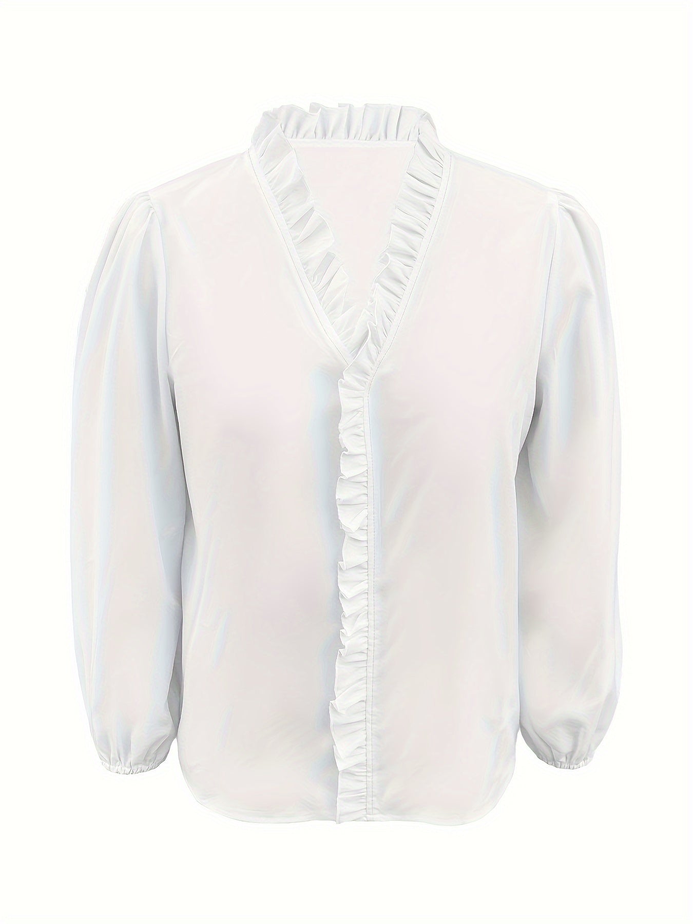 Women's Ruffled Casual Long-sleeved Shirt