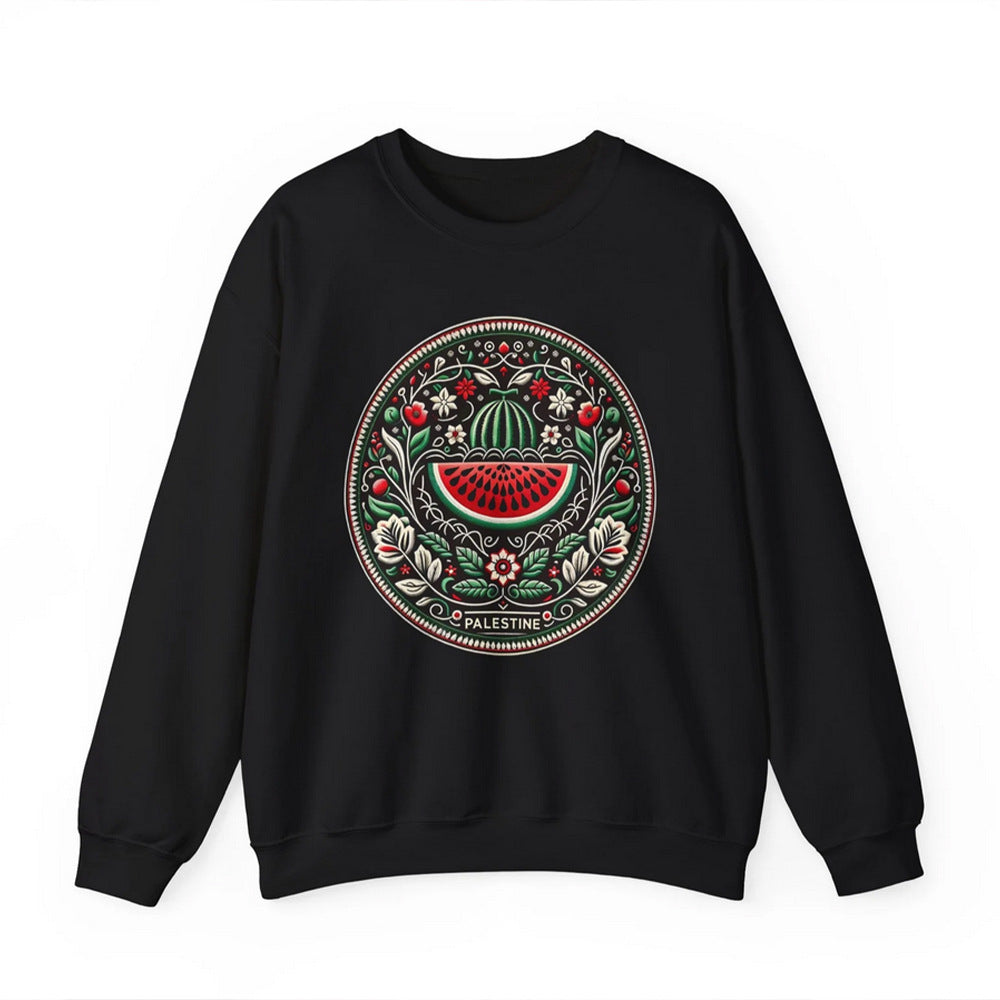 Cartoon Casual Watermelon Pattern Sports Sweater