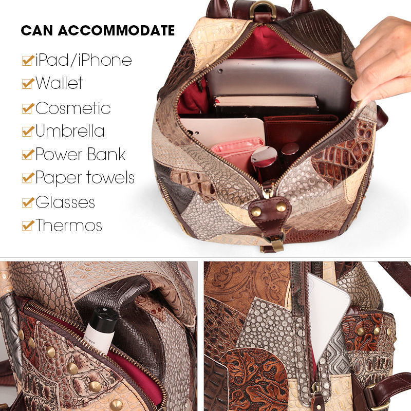 Retro Leather Backpack