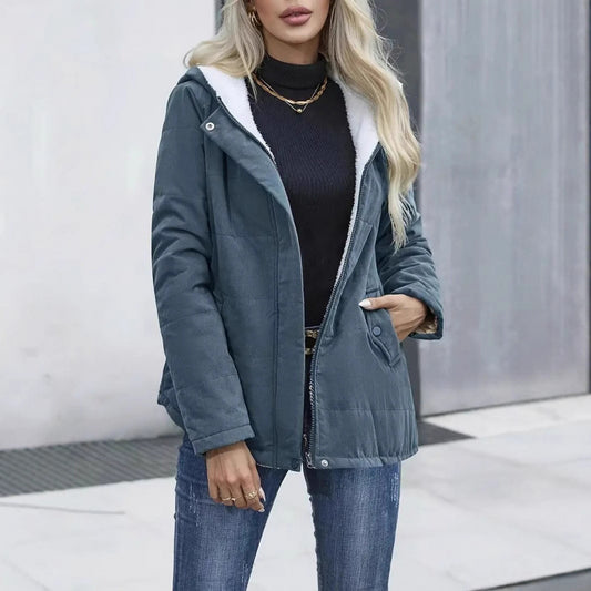 Fleece-lined Cotton Coat