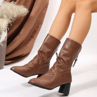 Mid Heel Stylish Boots