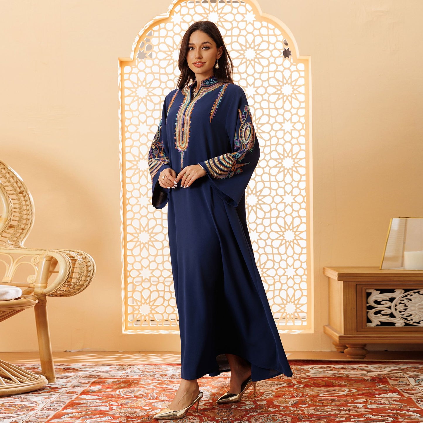 Women's Embroidered Rope Embroidered Dress