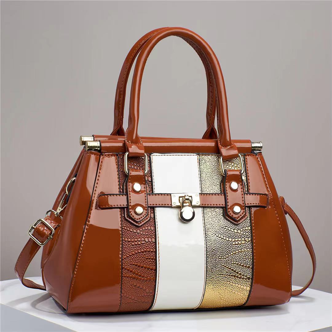 Bright Leather Shoulder Bag